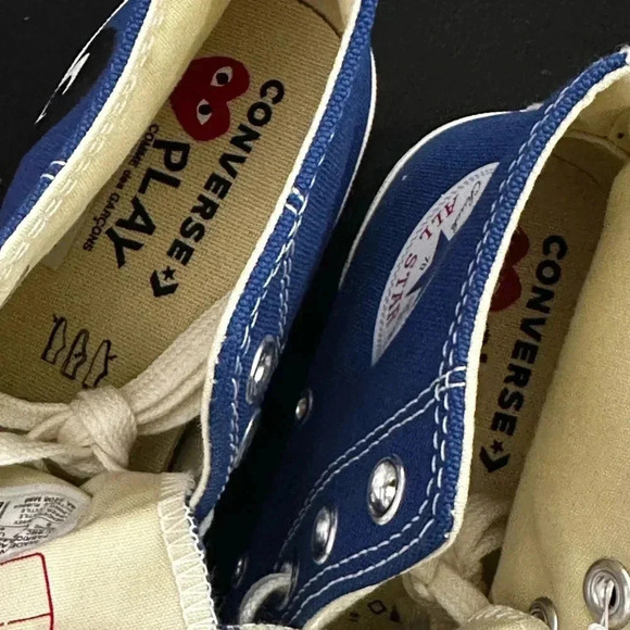 Converse x PLAY Comme des Garçons Chuck 70 Blue Quartz Size 8 - Picture 5 of 7